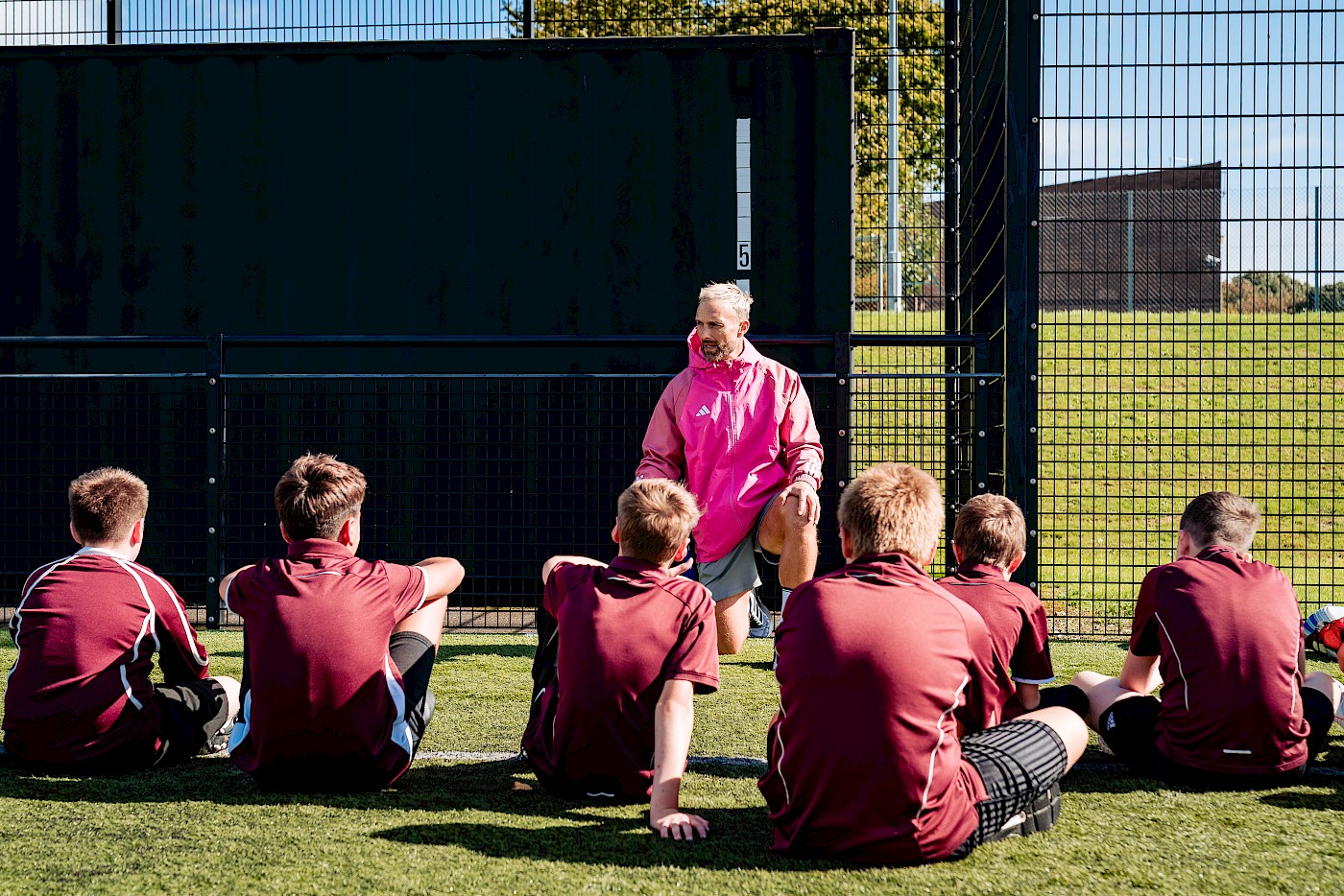 Outside PE lesson at Blandford School